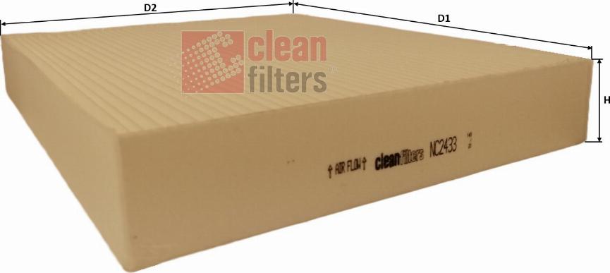 Clean Filters NC2433 - Filtrs, Salona telpas gaiss ps1.lv