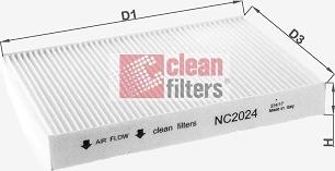 Clean Filters NC2024 - Filtrs, Salona telpas gaiss ps1.lv