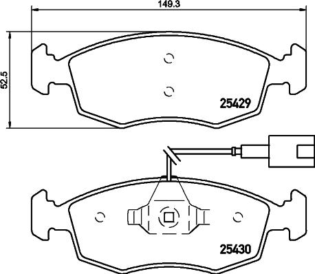 HELLA T2134 - Bremžu uzliku kompl., Disku bremzes ps1.lv