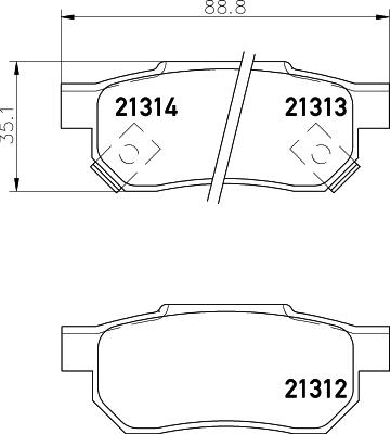 Cobreq N-1458 - Bremžu uzliku kompl., Disku bremzes ps1.lv