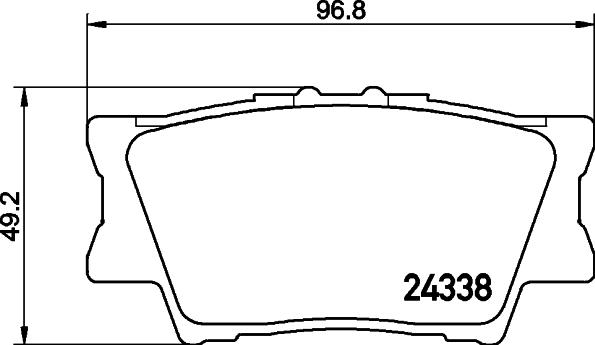 Textar 24338 - Bremžu uzliku kompl., Disku bremzes ps1.lv