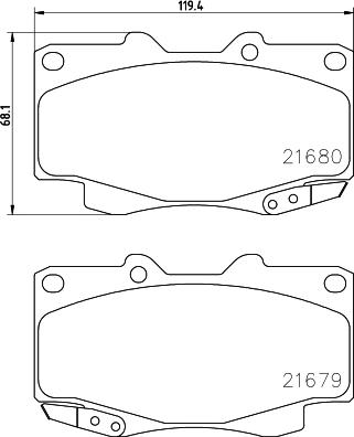 Cobreq N-1360 - Bremžu uzliku kompl., Disku bremzes ps1.lv