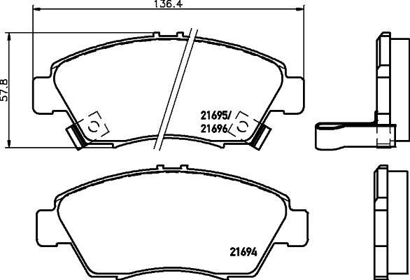 Lucas Electrical 6111839 - Bremžu uzliku kompl., Disku bremzes ps1.lv