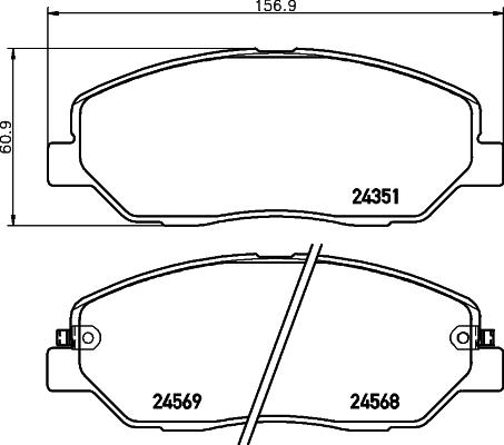 Cobreq N-1243 - Bremžu uzliku kompl., Disku bremzes ps1.lv