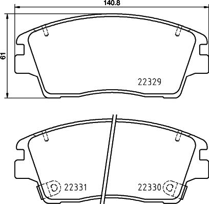 Cobreq N-2060 - Bremžu uzliku kompl., Disku bremzes ps1.lv