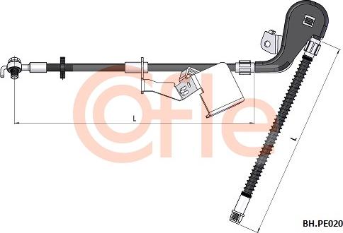 Cofle 92.BH.PE020 - Bremžu šļūtene ps1.lv