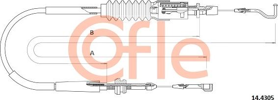 Cofle 14.4305 - Akseleratora trose ps1.lv