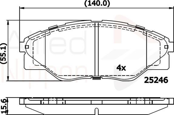 Comline ADB01660 - Bremžu uzliku kompl., Disku bremzes ps1.lv