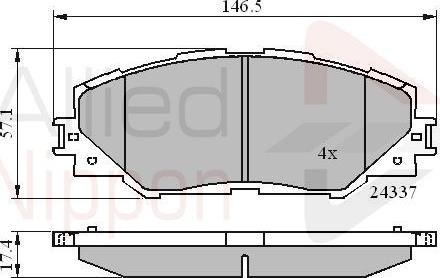 Comline ADB01625 - Bremžu uzliku kompl., Disku bremzes ps1.lv