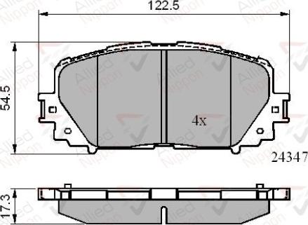 Comline ADB01767 - Bremžu uzliku kompl., Disku bremzes ps1.lv