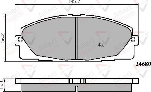 Remsa 21325.00 - Bremžu uzliku kompl., Disku bremzes ps1.lv