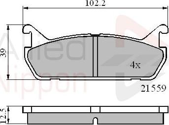 Comline ADB0875 - Bremžu uzliku kompl., Disku bremzes ps1.lv