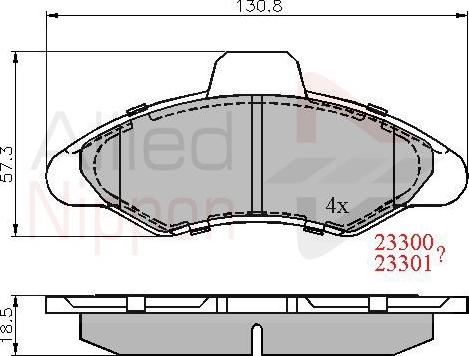 Comline ADB0393 - Bremžu uzliku kompl., Disku bremzes ps1.lv