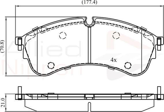 FORD JB3C2078DA - Bremžu uzliku kompl., Disku bremzes ps1.lv