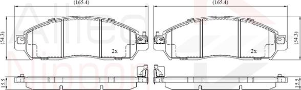 Comline ADB02486 - Bremžu uzliku kompl., Disku bremzes ps1.lv