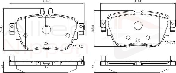 Comline ADB02366 - Bremžu uzliku kompl., Disku bremzes ps1.lv