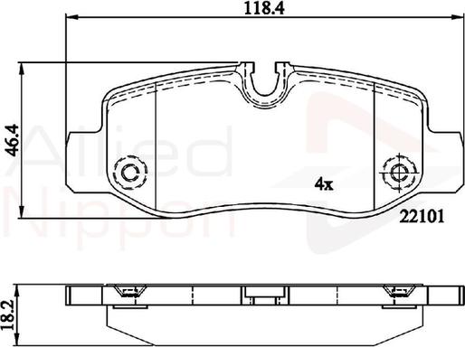 Comline ADB02315 - Bremžu uzliku kompl., Disku bremzes ps1.lv