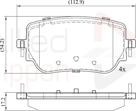 Comline ADB02765 - Bremžu uzliku kompl., Disku bremzes ps1.lv