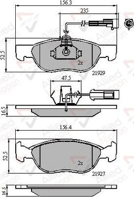 Comline ADB11016 - Bremžu uzliku kompl., Disku bremzes ps1.lv