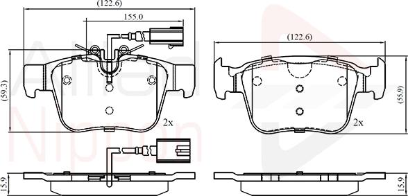 Comline ADB12426 - Bremžu uzliku kompl., Disku bremzes ps1.lv