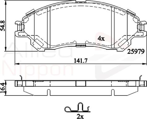 Comline ADB32314 - Bremžu uzliku kompl., Disku bremzes ps1.lv