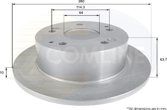 Comline ADC0540 - Bremžu diski ps1.lv