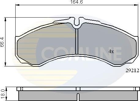 Comline CBP0909 - Bremžu uzliku kompl., Disku bremzes ps1.lv