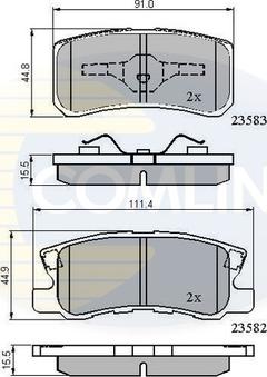 Comline CBP0905 - Bremžu uzliku kompl., Disku bremzes ps1.lv