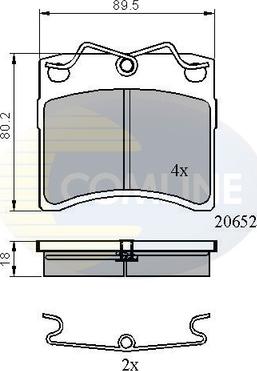 Comline CBP0925 - Bremžu uzliku kompl., Disku bremzes ps1.lv