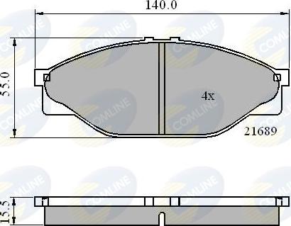 Comline CBP0440 - Bremžu uzliku kompl., Disku bremzes ps1.lv