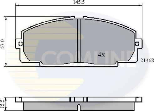 Comline CBP0459 - Bremžu uzliku kompl., Disku bremzes ps1.lv