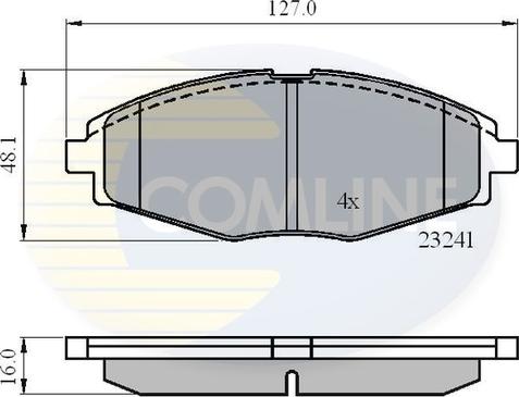 Comline CBP0486 - Bremžu uzliku kompl., Disku bremzes ps1.lv