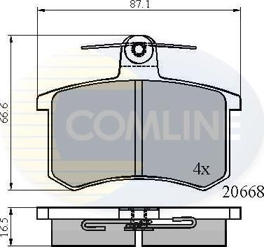 Comline CBP0558 - Bremžu uzliku kompl., Disku bremzes ps1.lv