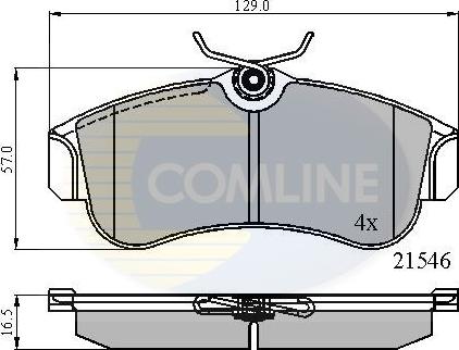 Comline CBP0566 - Bremžu uzliku kompl., Disku bremzes ps1.lv