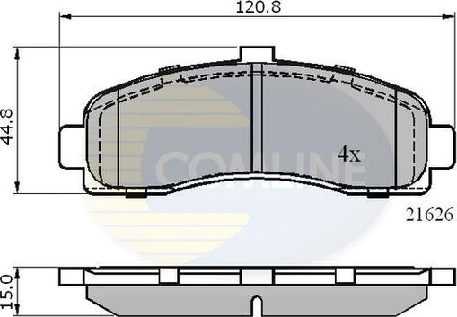 Comline CBP0508 - Bremžu uzliku kompl., Disku bremzes ps1.lv