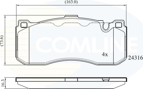 Comline CBP06005 - Bremžu uzliku kompl., Disku bremzes ps1.lv