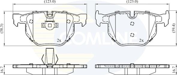 Comline CBP06001 - Bremžu uzliku kompl., Disku bremzes ps1.lv