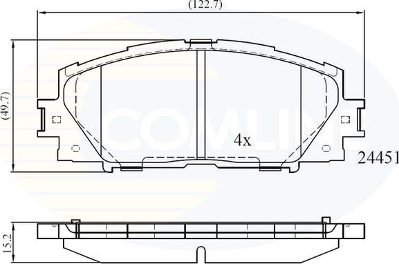 Comline CBP06014 - Bremžu uzliku kompl., Disku bremzes ps1.lv