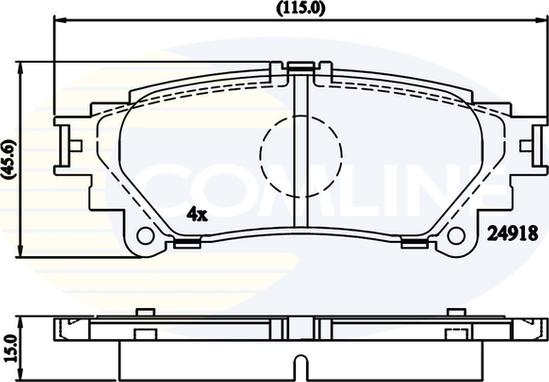 Comline CBP06078 - Bremžu uzliku kompl., Disku bremzes ps1.lv