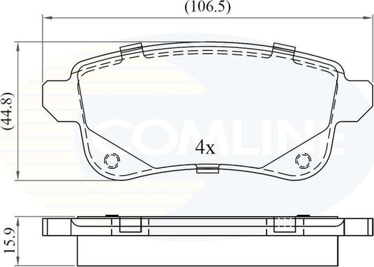 Comline CBP06124 - Bremžu uzliku kompl., Disku bremzes ps1.lv