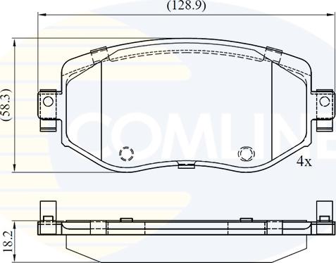 Comline CBP06125 - Bremžu uzliku kompl., Disku bremzes ps1.lv