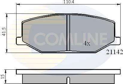 Comline CBP0195 - Bremžu uzliku kompl., Disku bremzes ps1.lv