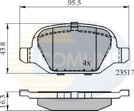 Comline CBP01559 - Bremžu uzliku kompl., Disku bremzes ps1.lv