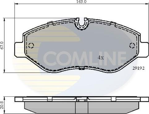 Comline CBP01555 - Bremžu uzliku kompl., Disku bremzes ps1.lv