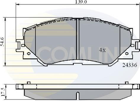 Comline CBP01515 - Bremžu uzliku kompl., Disku bremzes ps1.lv