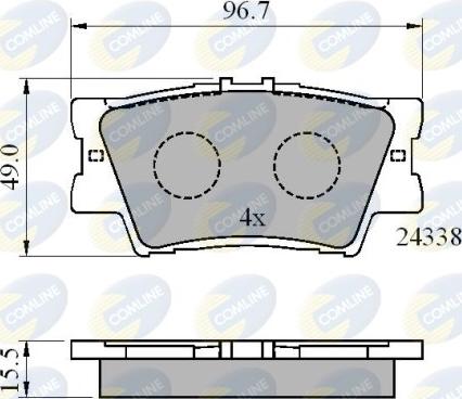 Comline CBP01581 - Bremžu uzliku kompl., Disku bremzes ps1.lv