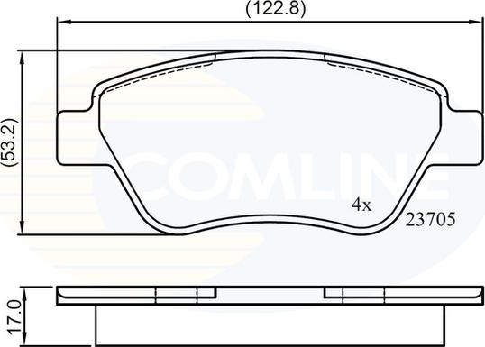 Comline CBP01535 - Bremžu uzliku kompl., Disku bremzes ps1.lv