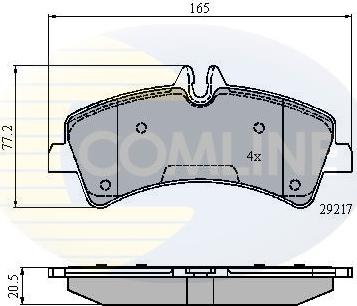 Comline CBP01575 - Bremžu uzliku kompl., Disku bremzes ps1.lv