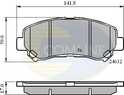 Comline CBP01577 - Bremžu uzliku kompl., Disku bremzes ps1.lv