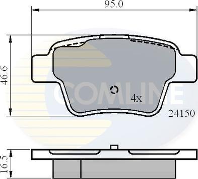 Comline CBP01658 - Bremžu uzliku kompl., Disku bremzes ps1.lv